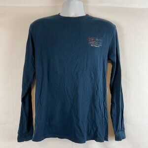 Fish Hippie Long Sleeve Tee Men's M Dark Blue Graphic Print